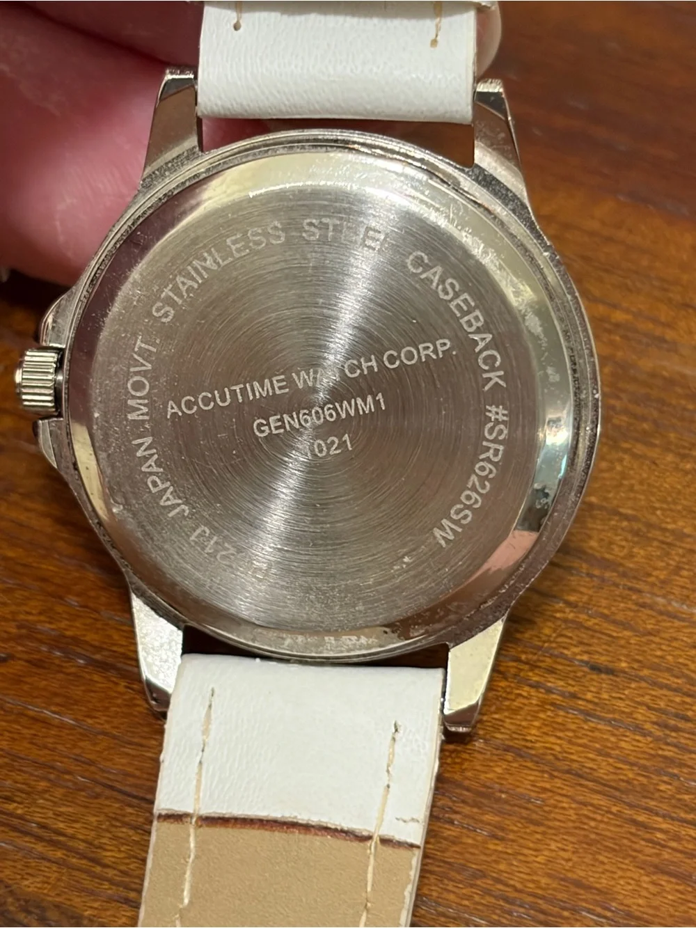 Classic White Leather-Strap Women’s Watch